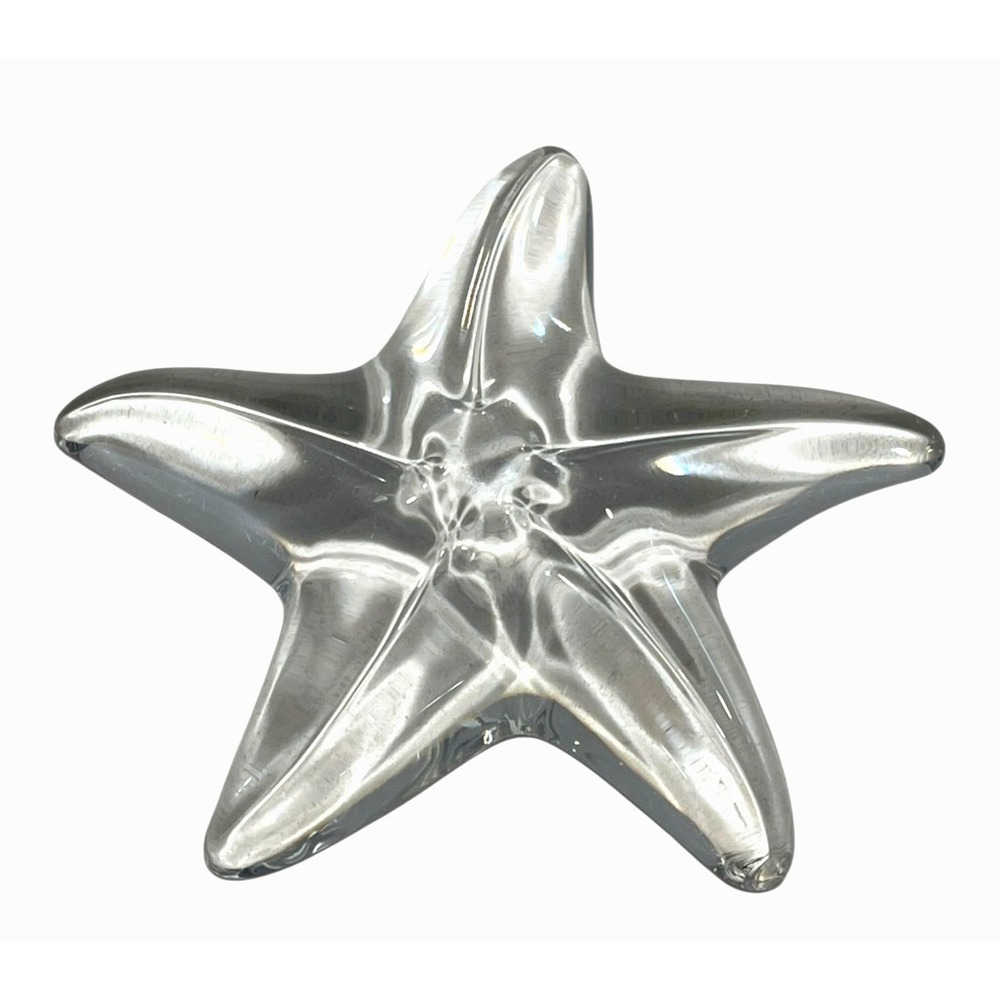 Baccarat Crystal Starfish Paperweight‎ Made in France -5"